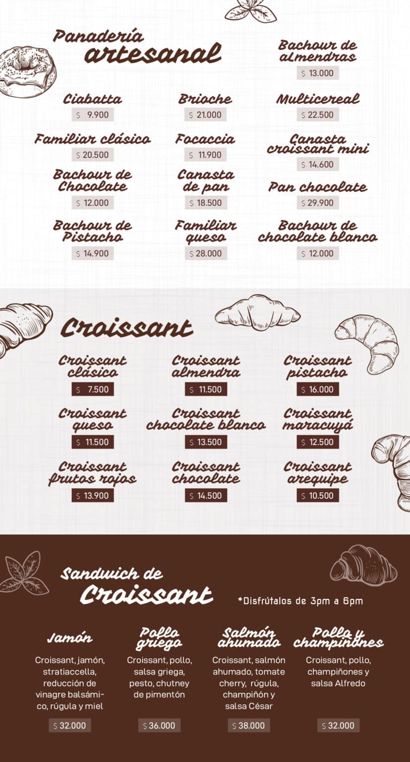 Carta Paz Restaurante Ibagué, Villavicencio, Neiva
