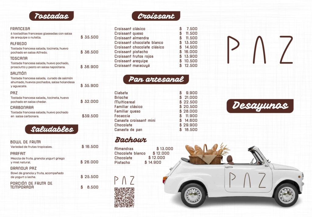 carta desayunos paz ibague